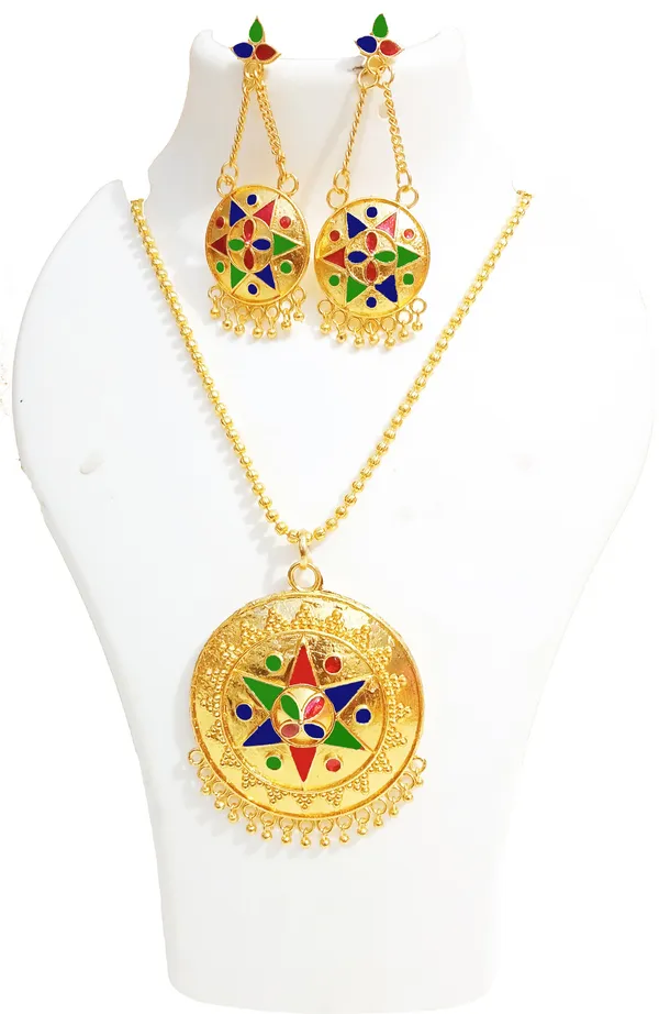 Assamese_Traditional_Multi_Colour_Japi_Jewellery_Set_For_Women